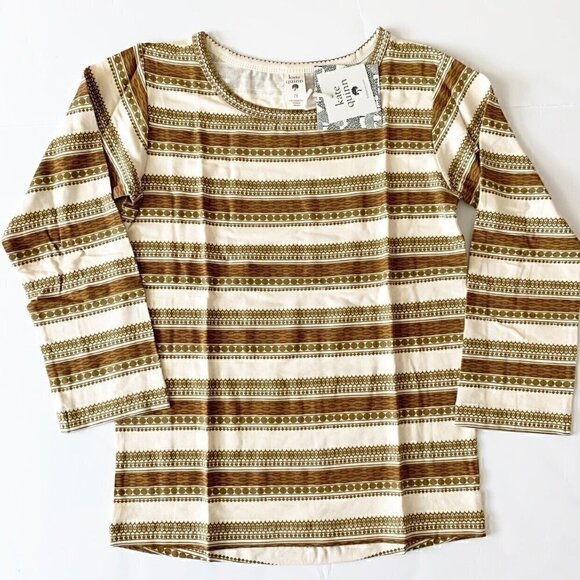 NWT Kate Quinn Organics Kampala Long Sleeve Boxy Girl Tee 7 Years - Picture 1 of 8